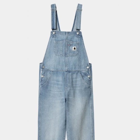 BNWT Carhartt Women's Bib Overall Straight Blue - Picture 3 of 4